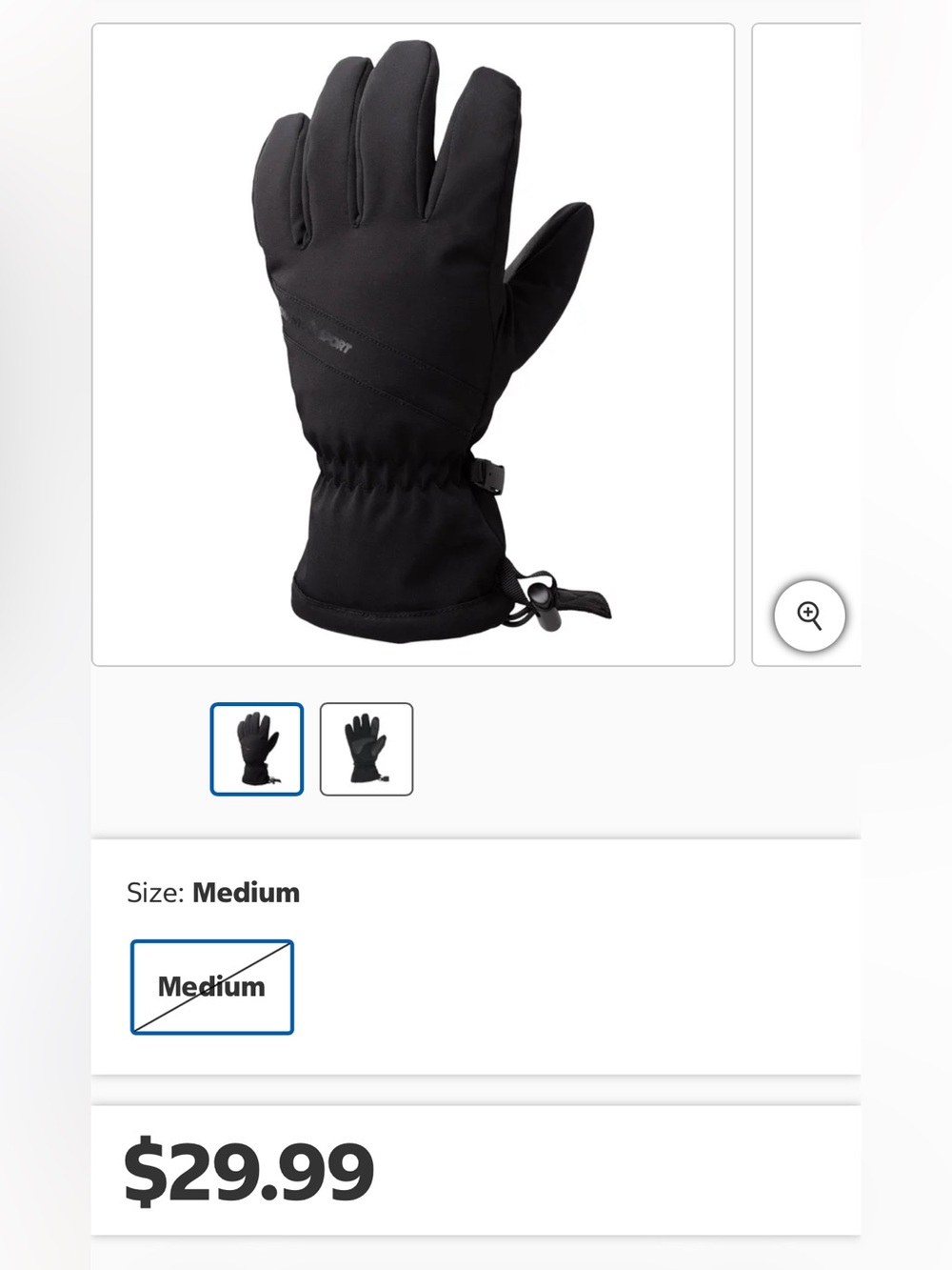SWANY SPORT Insulated Black Women's Winter Gloves